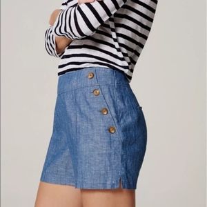 Loft chambray riviera shorts